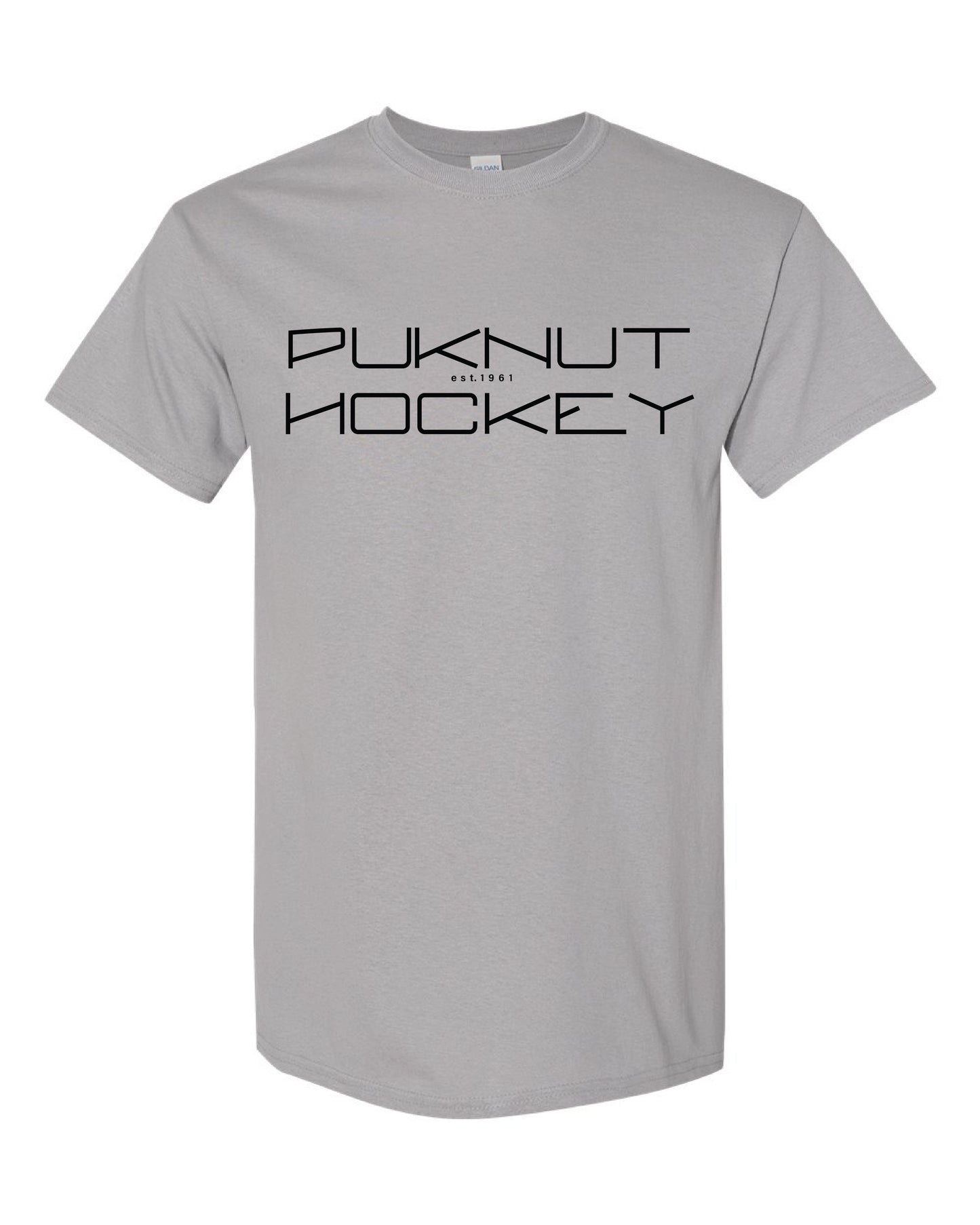 PUKNUT T-shirt - Light gray T-shirt, black ink, text design