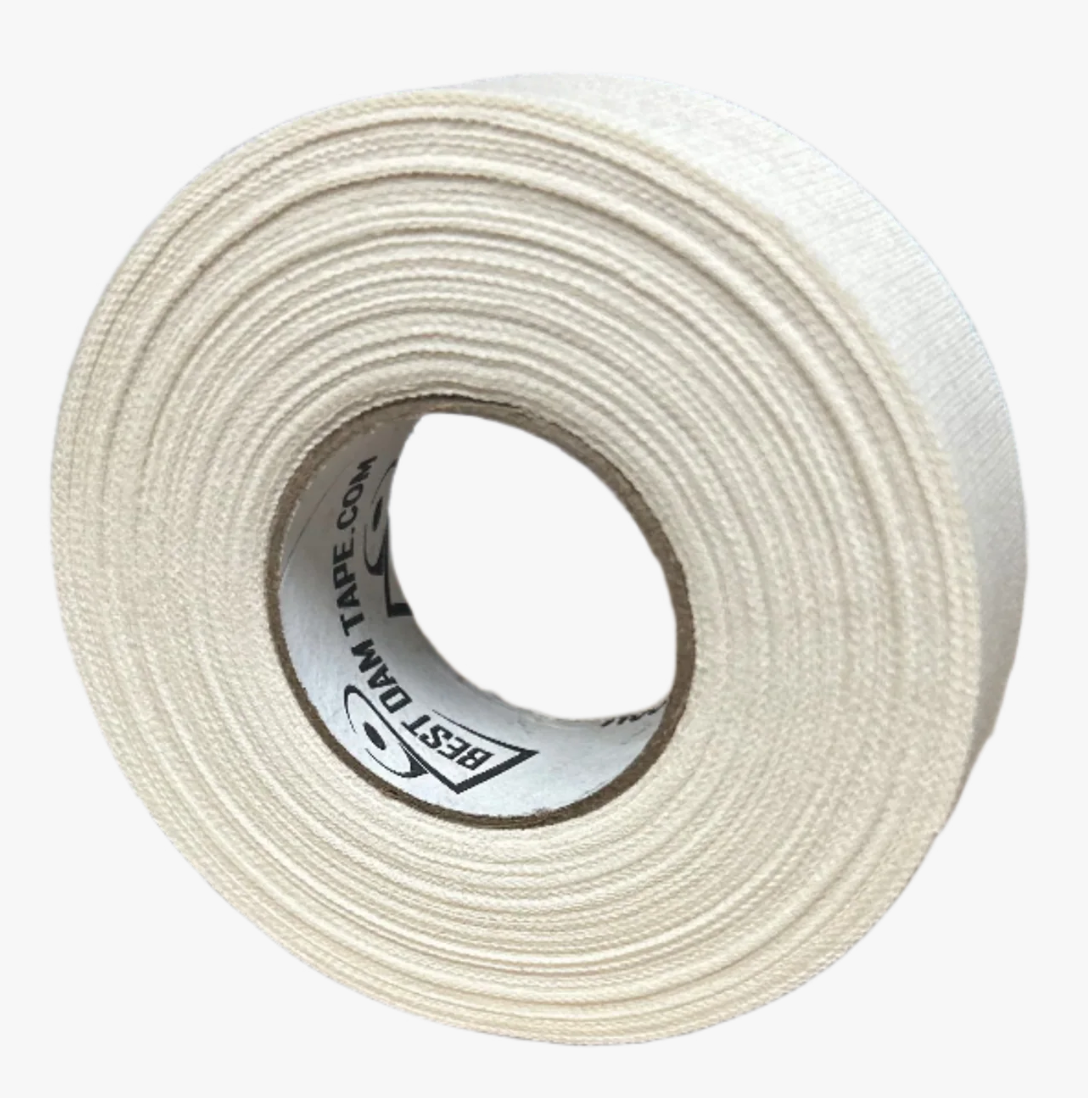 Best Dam Tape - White Cloth Hockey Tape - 1" width